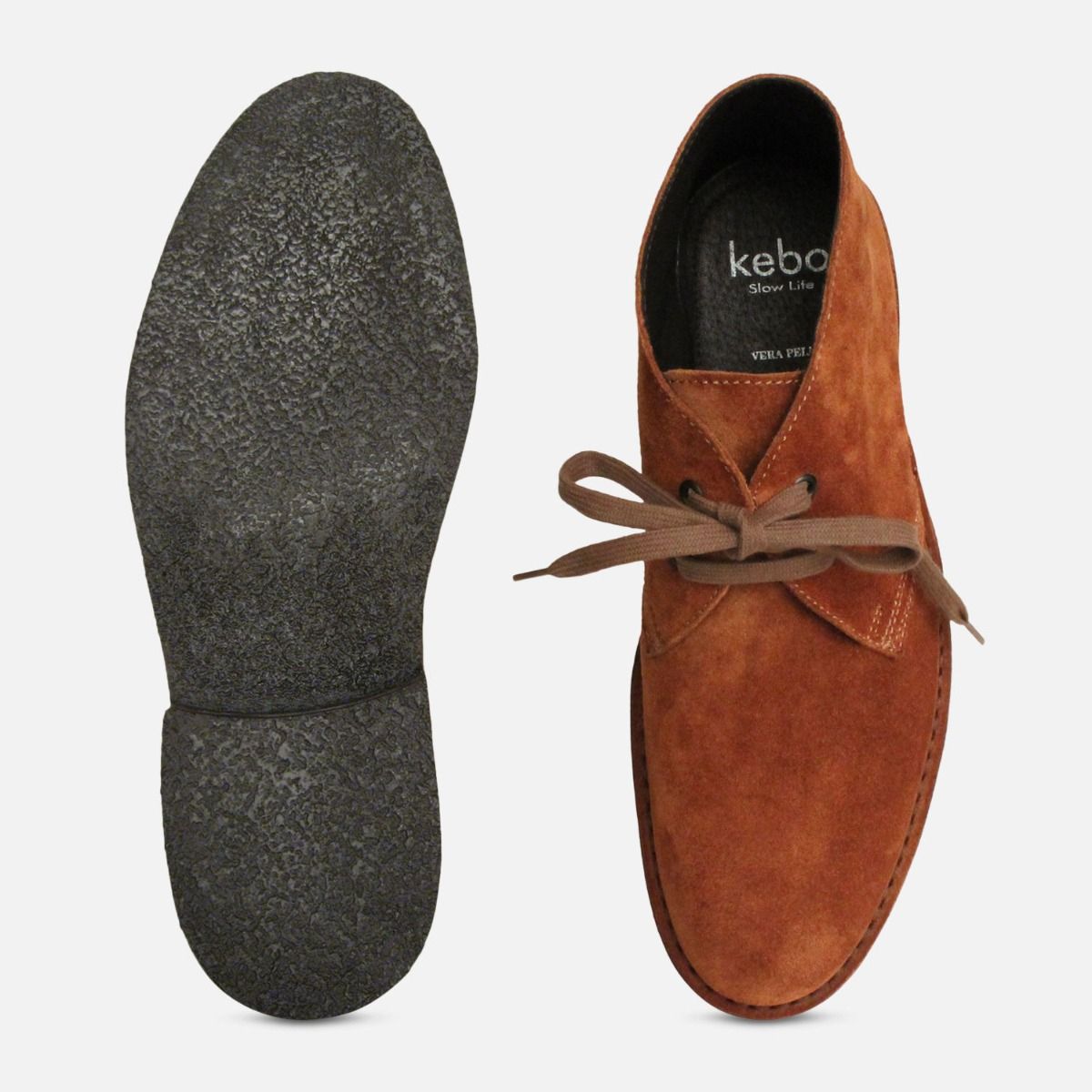 Rich Whiskey Suede Mens Desert Boots