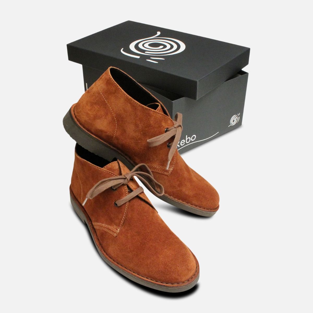 Rich Whiskey Suede Mens Desert Boots
