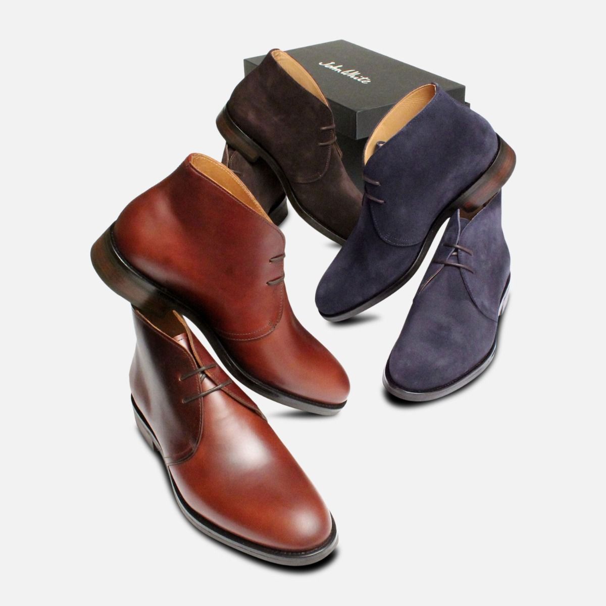 Dark Brown Suede Westbury 5 John White Mens Boots