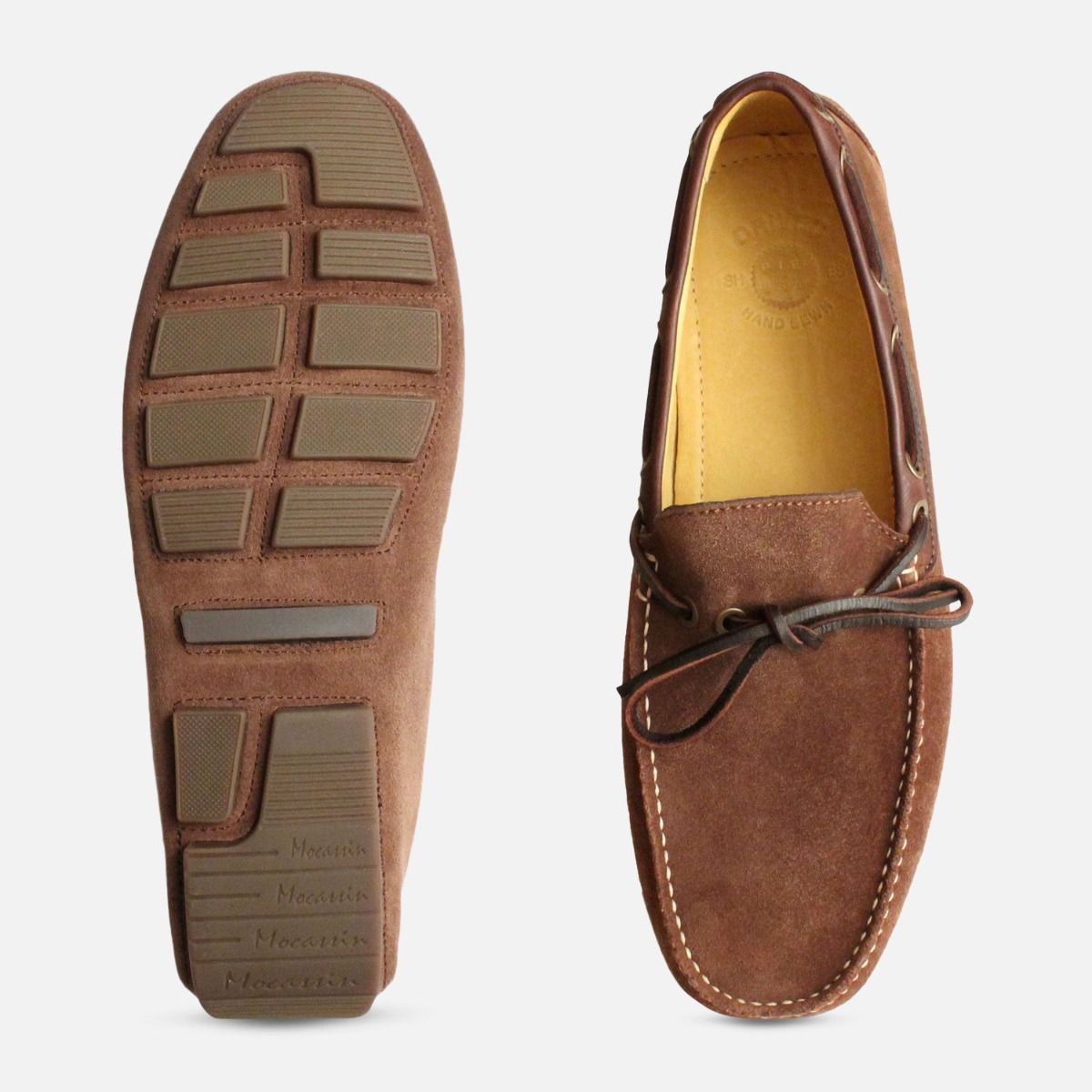 Tobacco Suede Brown Laced Driving Shoes