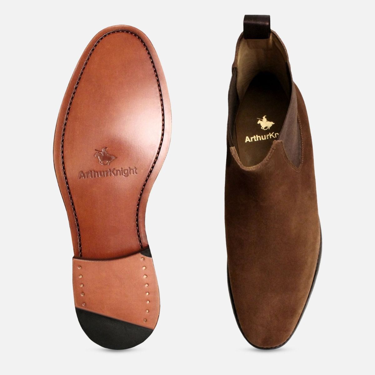 Brown Suede Goodyear Welted Wholecut Chelsea Boot