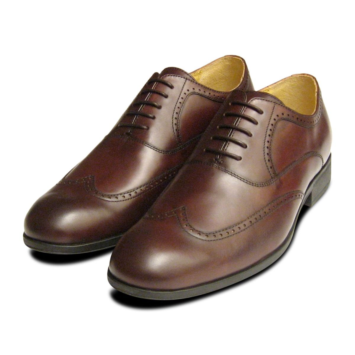 Steptronic Formal Brown Wingcap Oxford Mens Lace Up Shoes display picture 3
