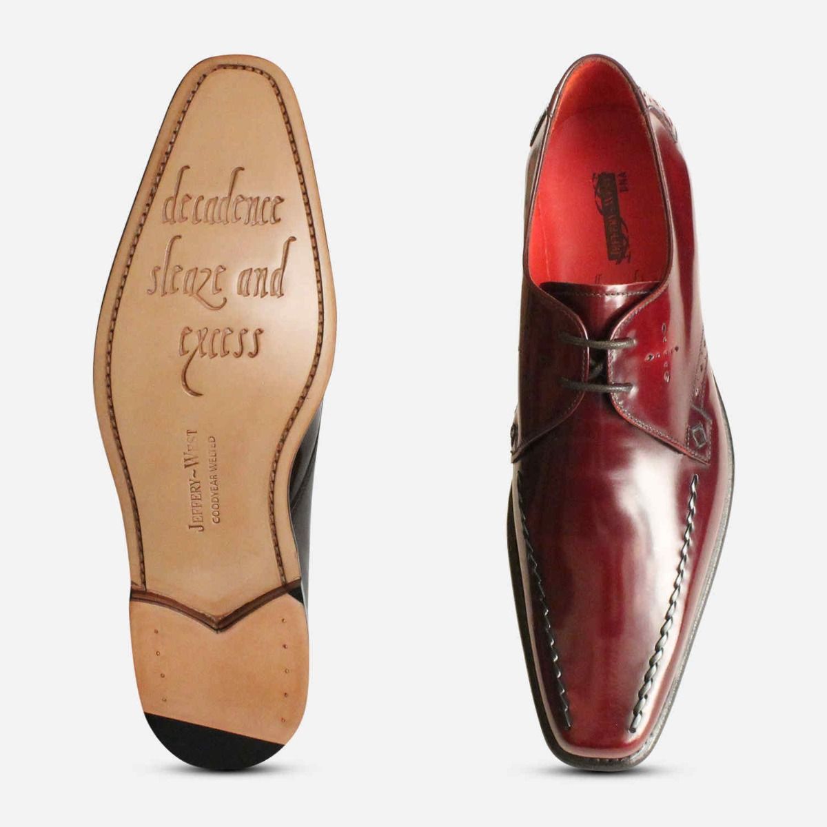 Jeffery West Dark Burgundy Formal Shoes