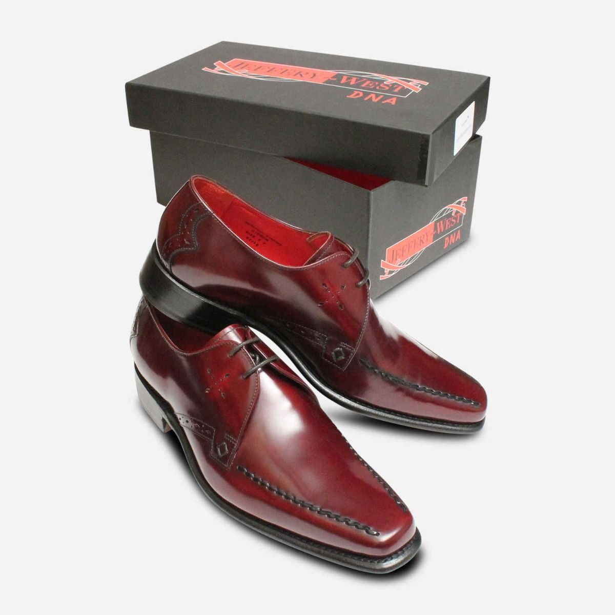 Jeffery West Dark Burgundy Formal Shoes