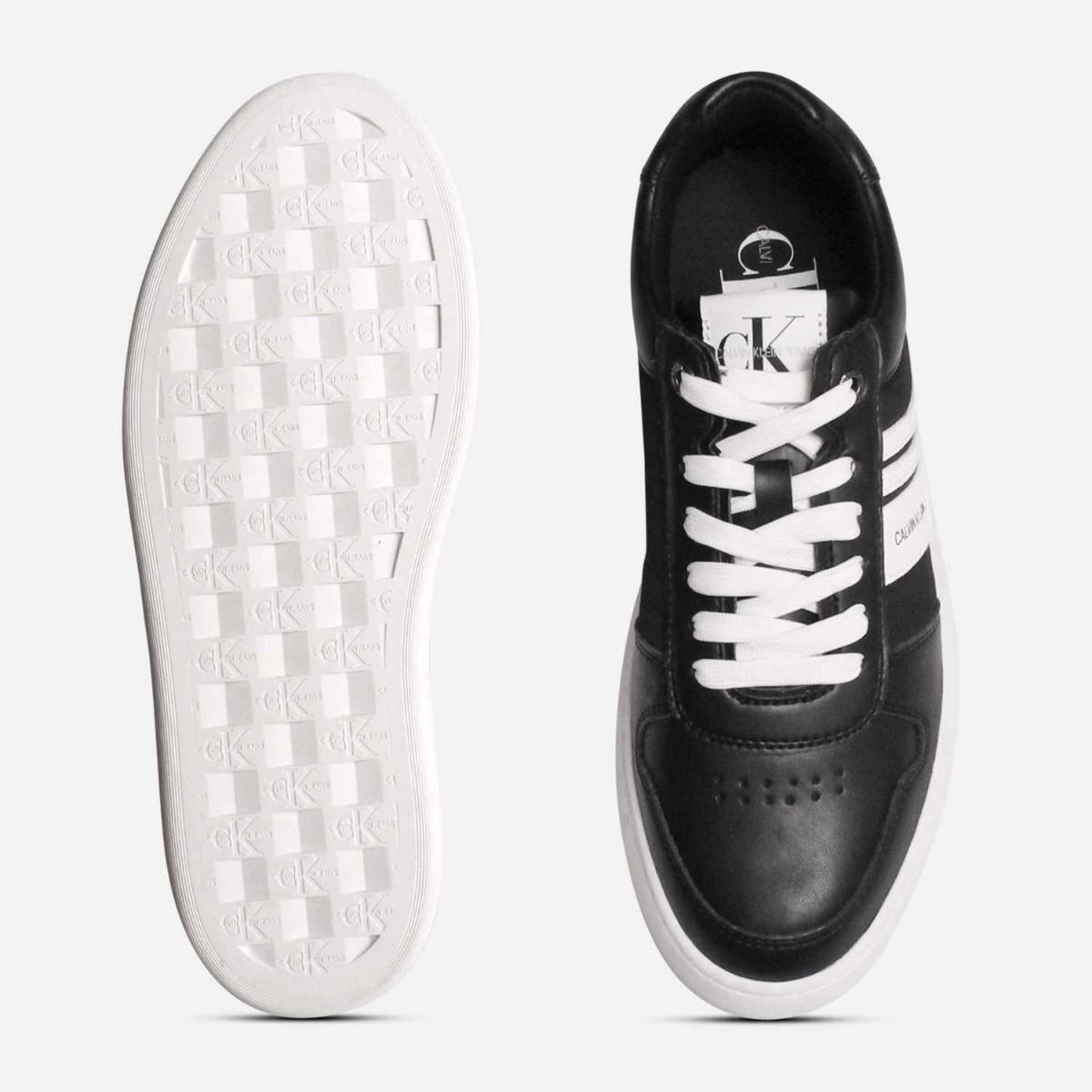 Calvin Klein Black Designer Mens Laceup Cupsole Shoes