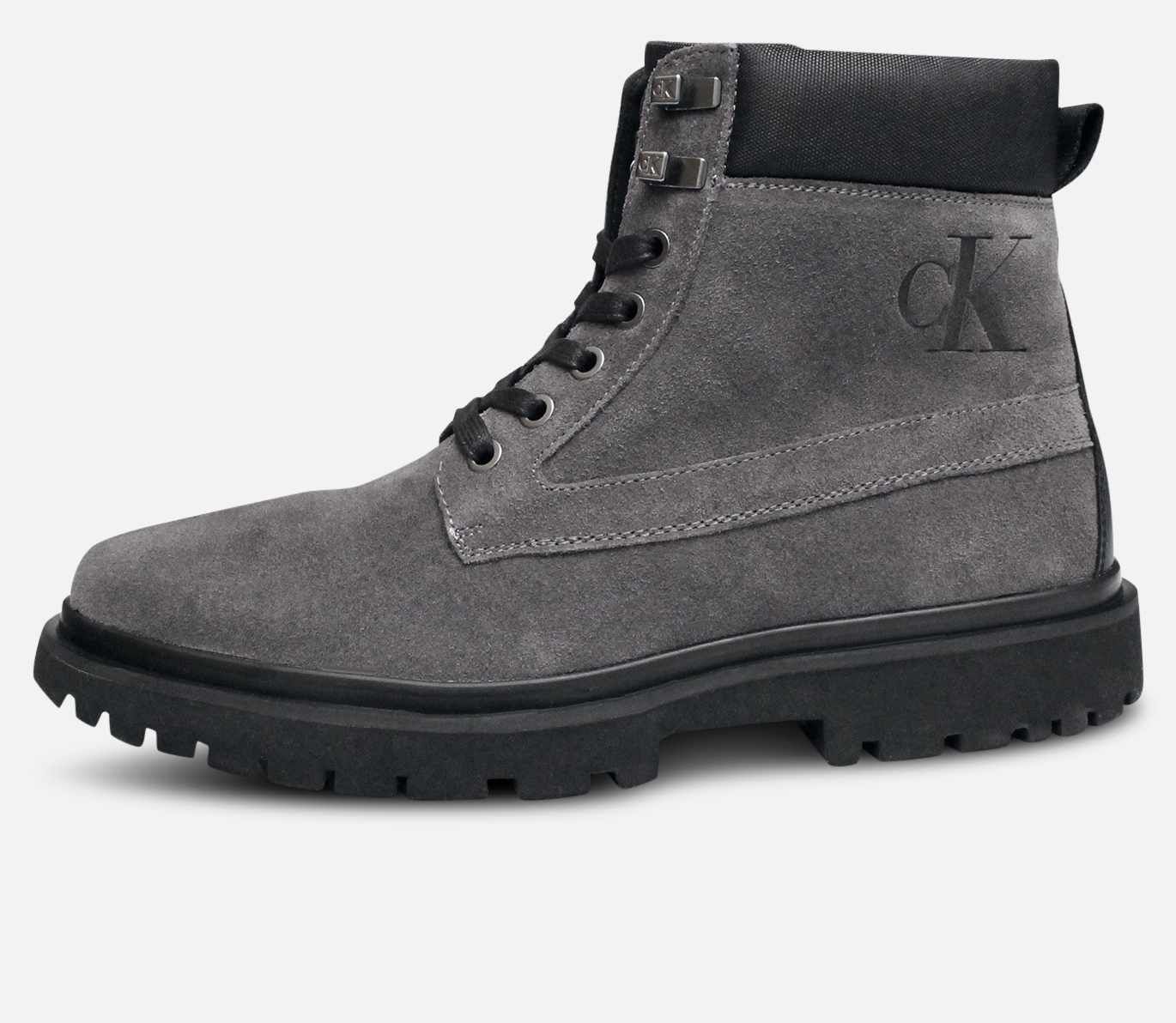 Calvin Klein Grey Suede Mens Luxury Hiking Boots