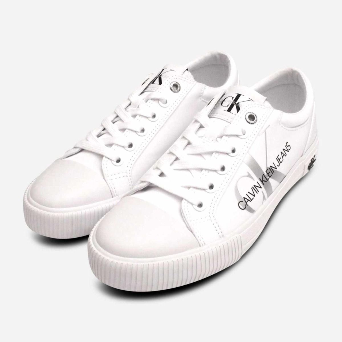 Calvin klein white sneakers hotsell