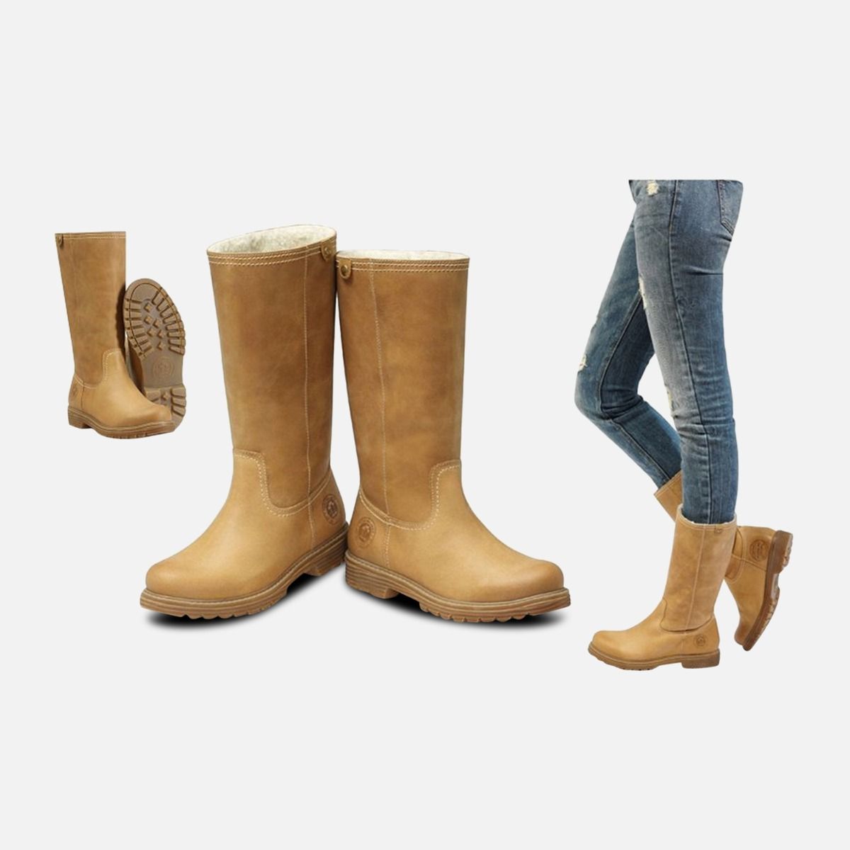 Panama Jack Ladies Bambina Waxy Camel Boots