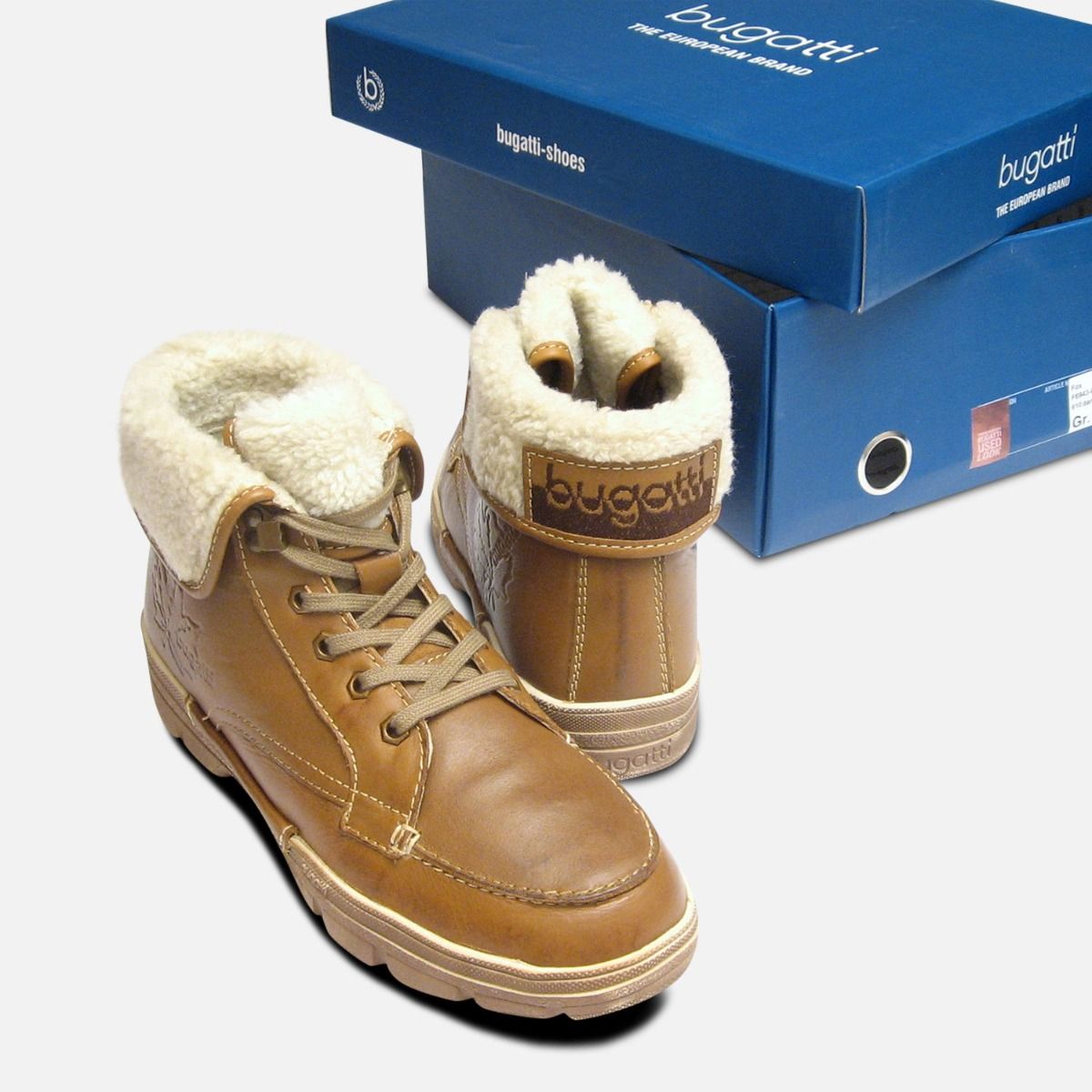 Camel Brown Warm Bugatti Mens Boots
