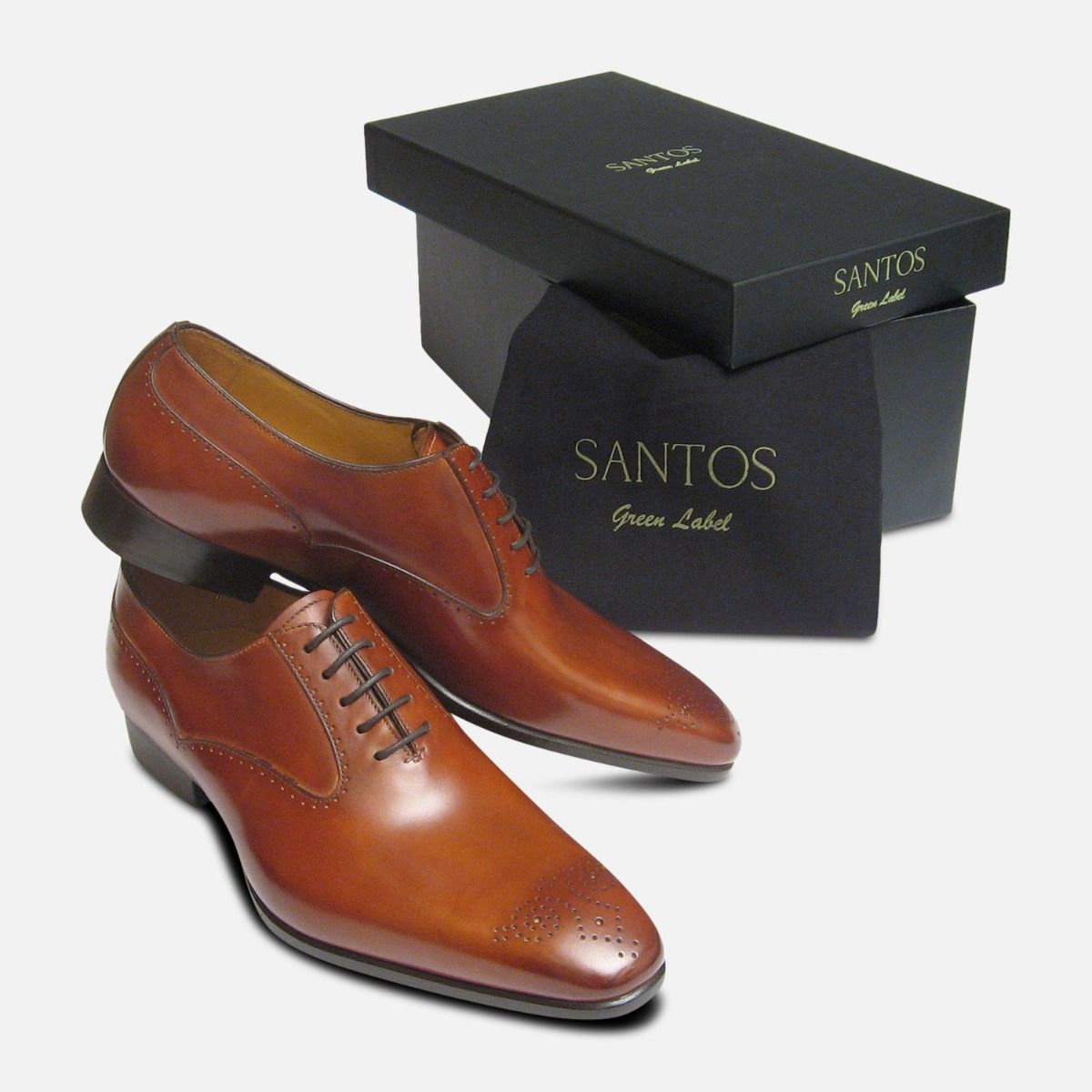 Santiago Carlos Santos Mens Shoes in Antique Tan