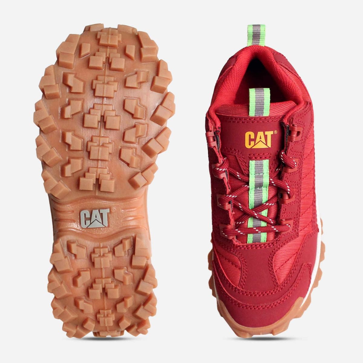 Caterpillar Dark Red Chunky Intruder Trainers for Women