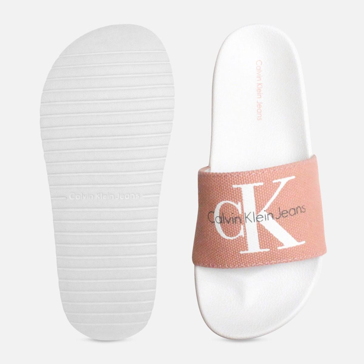 Calvin Klein Chantal Sandals in Dusk Pink Canvas