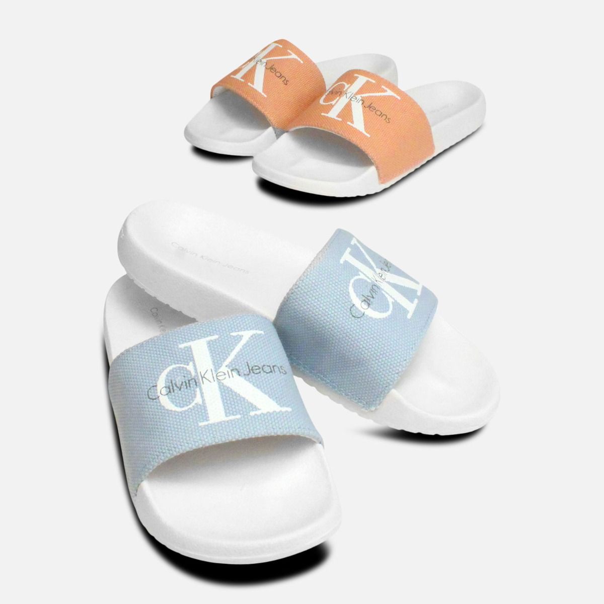 Calvin Klein Chantal Sandals in Dusk Pink Canvas