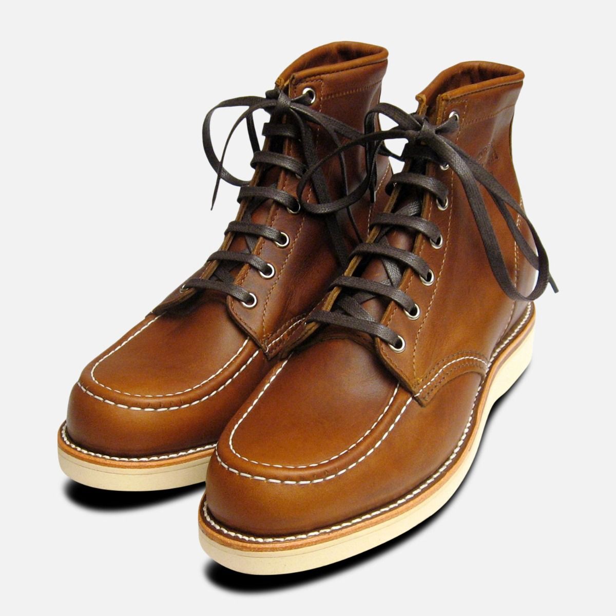 Chippewa Shoes Tan Renegade Leather 1901M22 Vibram Sole Moc 