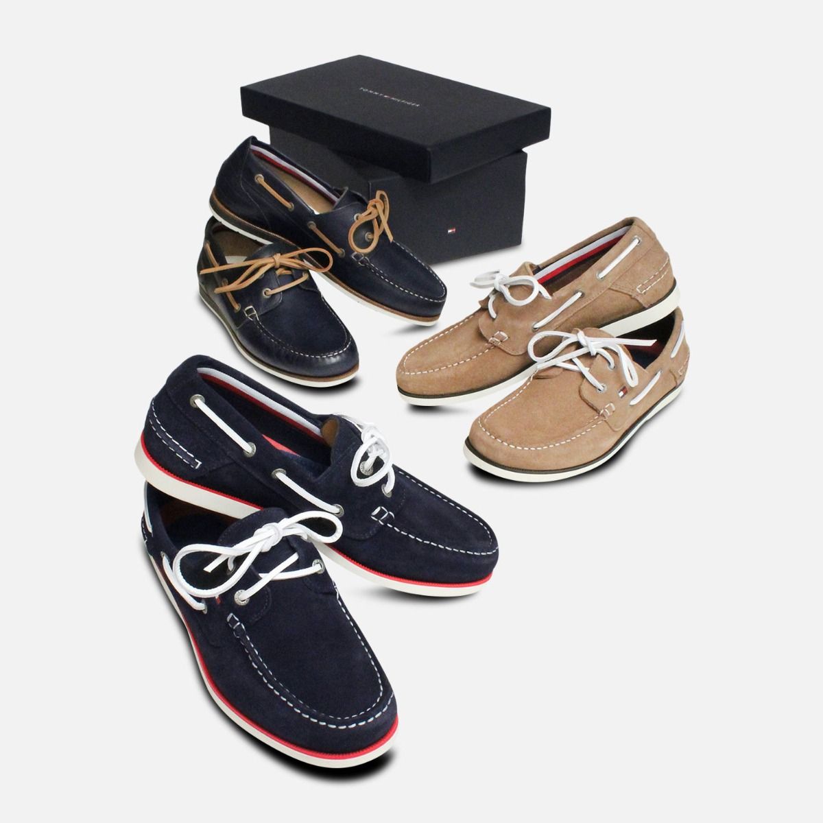 Tommy Hilfiger Navy Blue Lace Up Coast Boat Shoes