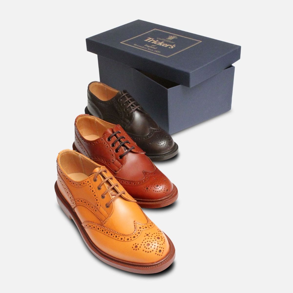 Trickers Anne in Dark Brown Ladies Brogue Shoes