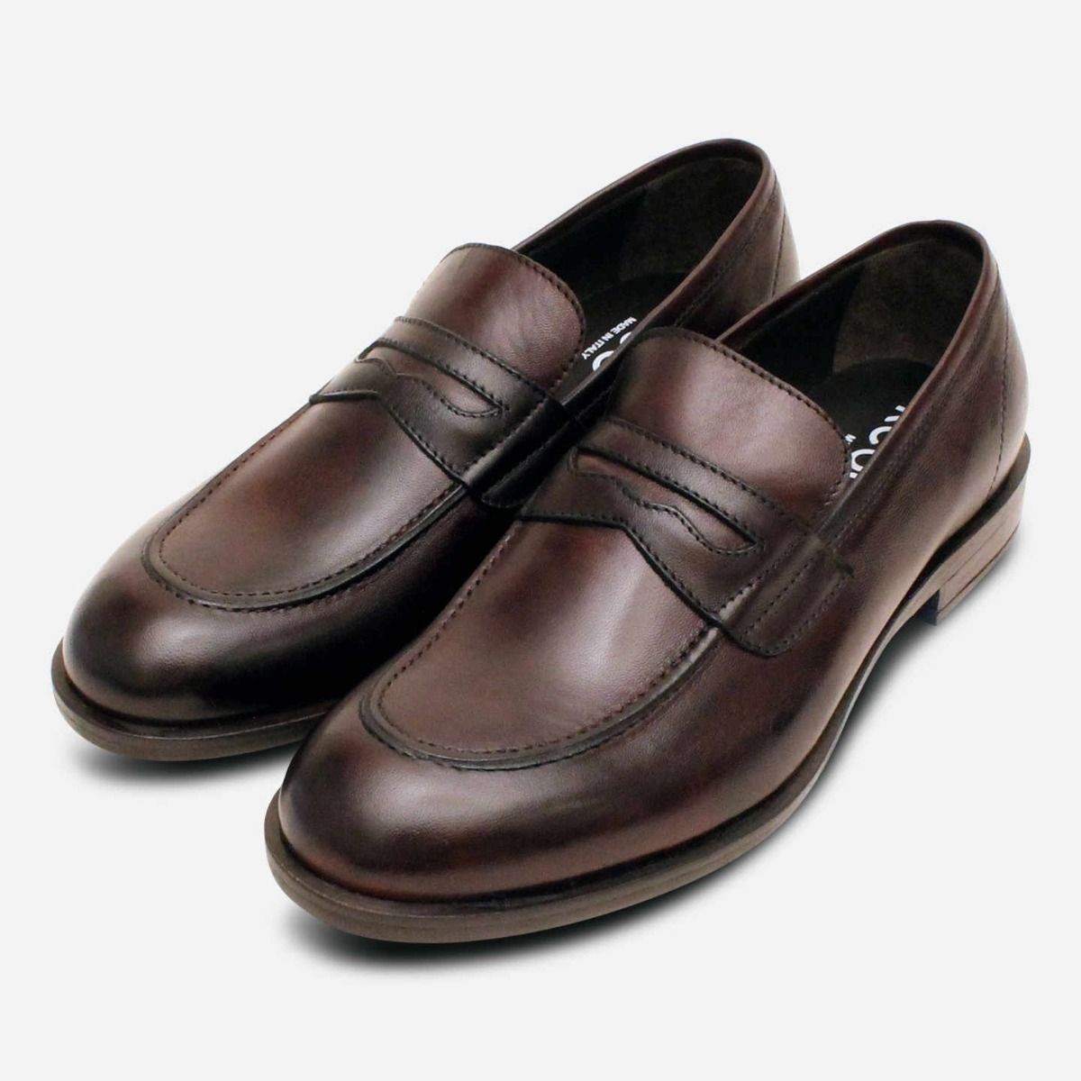 Brown leather penny loafer made in Italy size 11 All American Saddle Leather Penny Loafers - Chestnut  main image 4