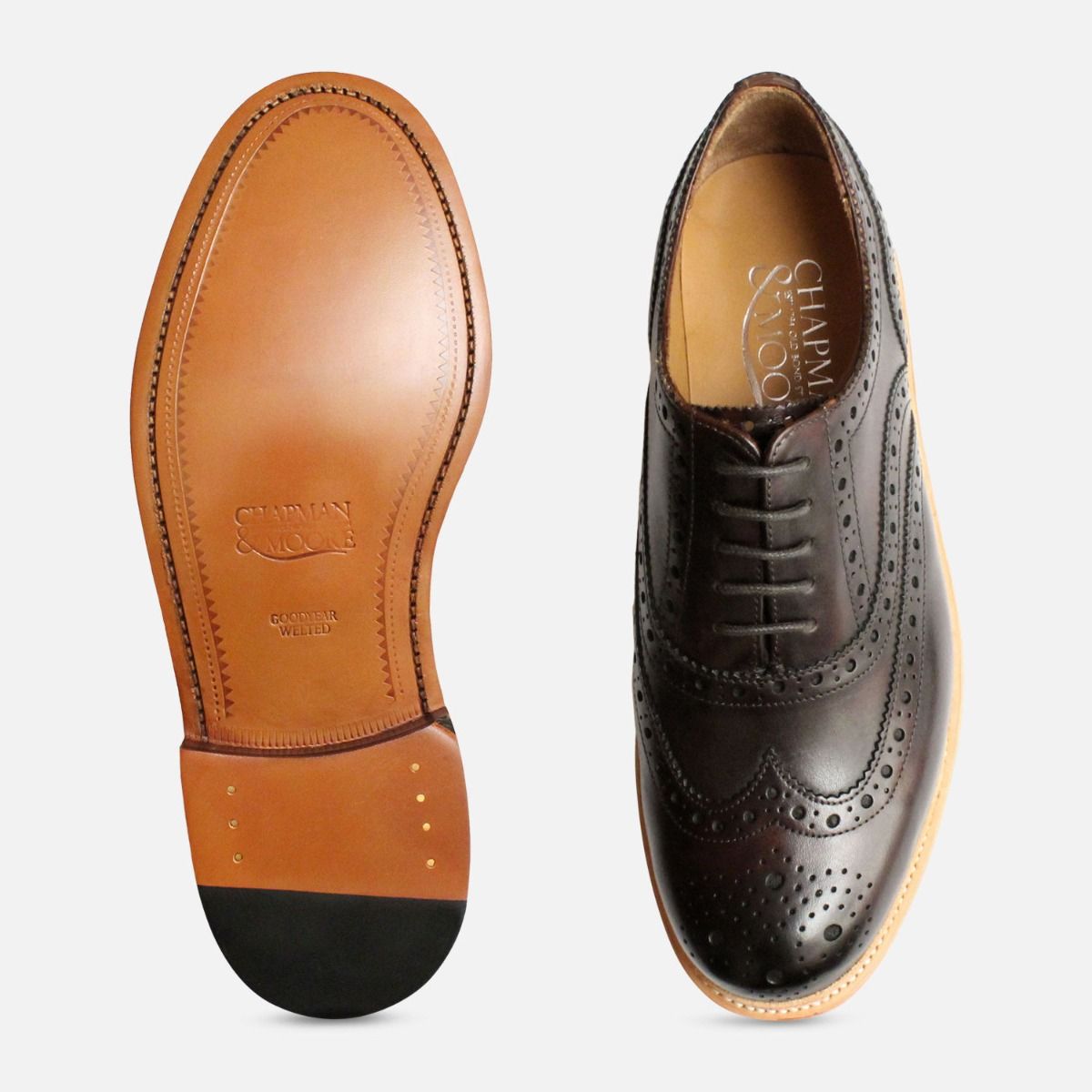 Luxury Chapman Oxford Brogues in Dark Brown