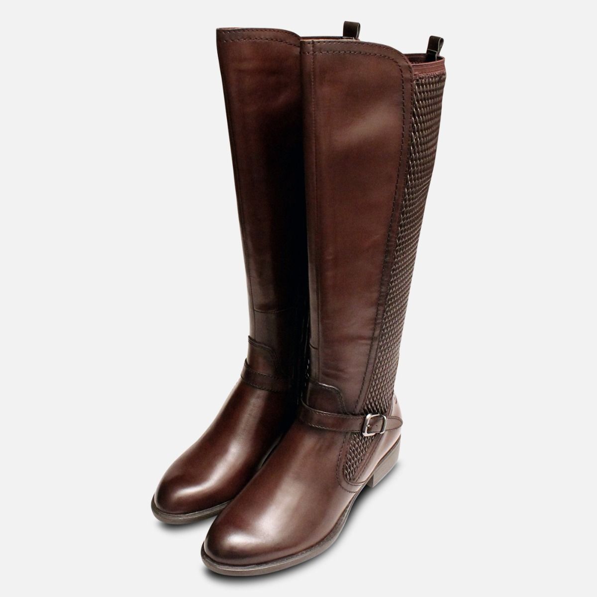 Knee High Designer Dark Brown Tamaris Zip boots