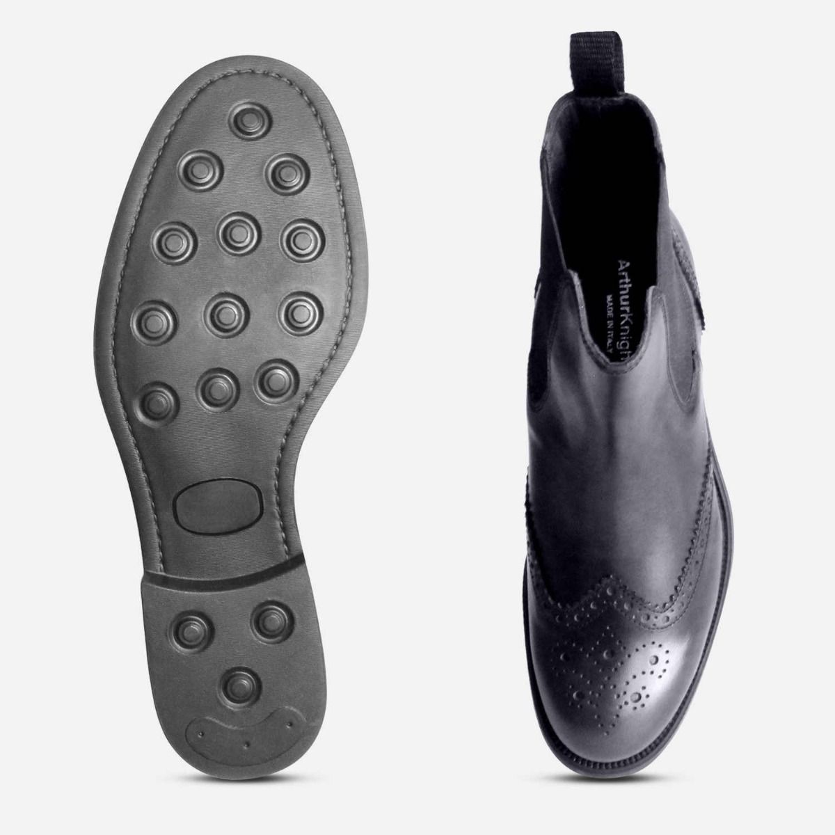 Anthracite Grey Ladies Ankle Boot Brogues Made in Italy