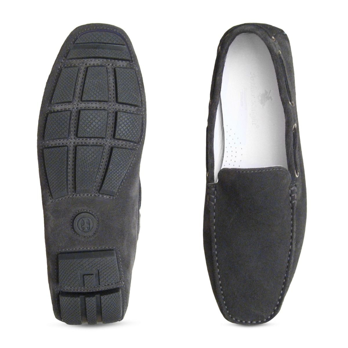 Dark Grey Suede Driving Shoes for Men