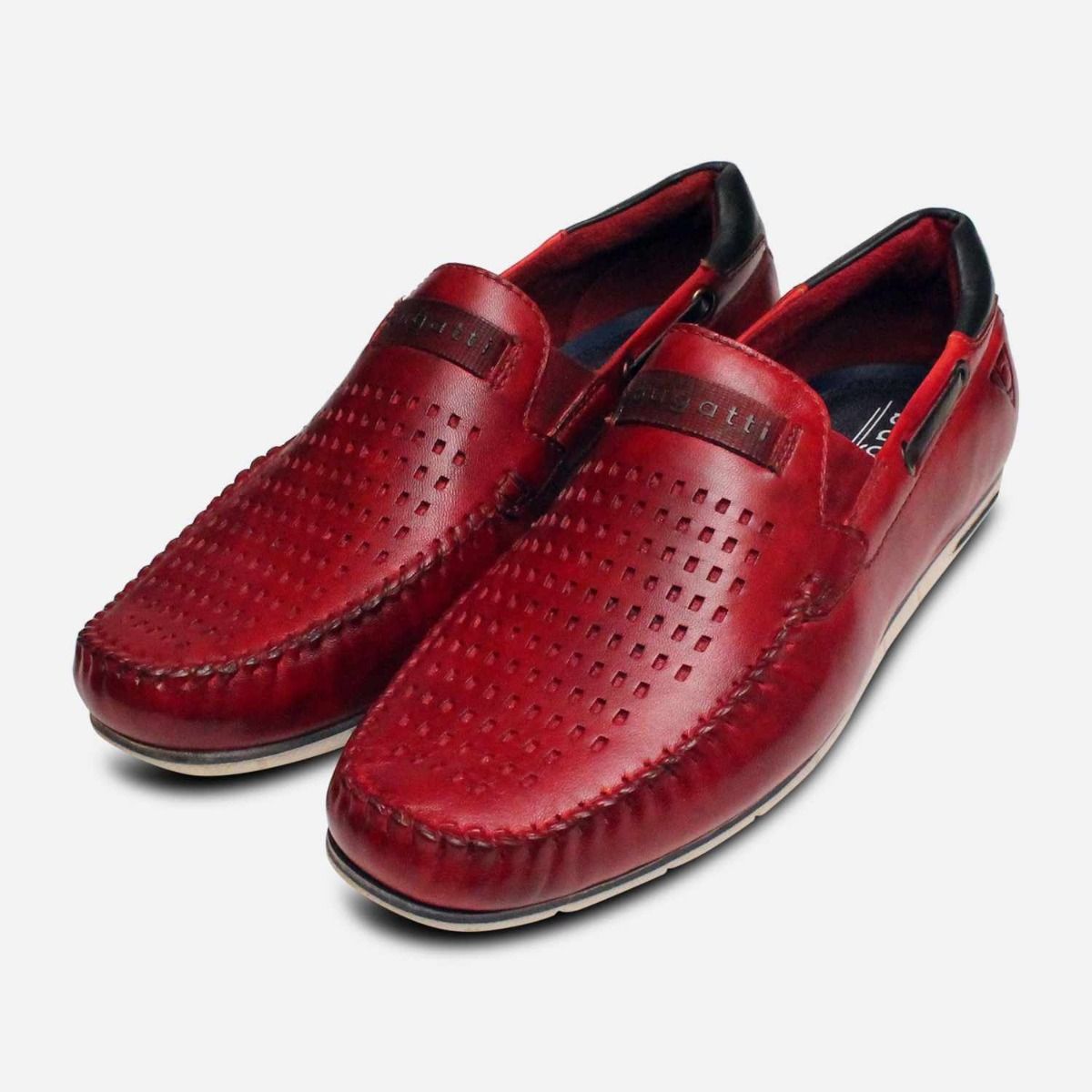 Bugatti Dark Burgundy Red Designer Mens Shoes display picture 3