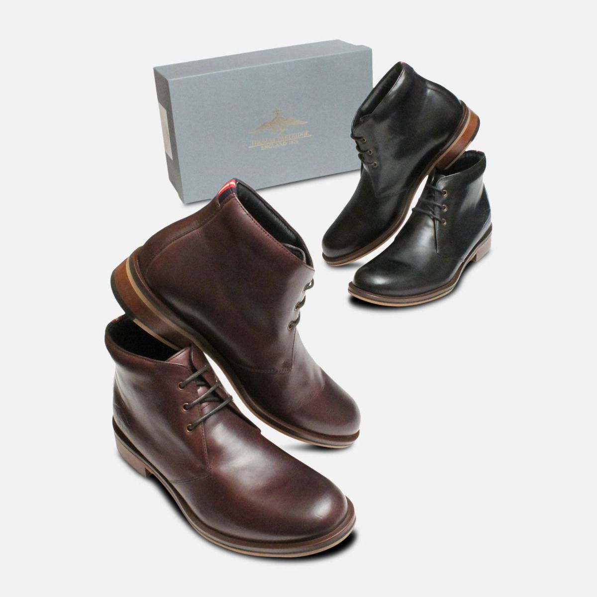 Thomas Partridge Digby Boots in Black Leather
