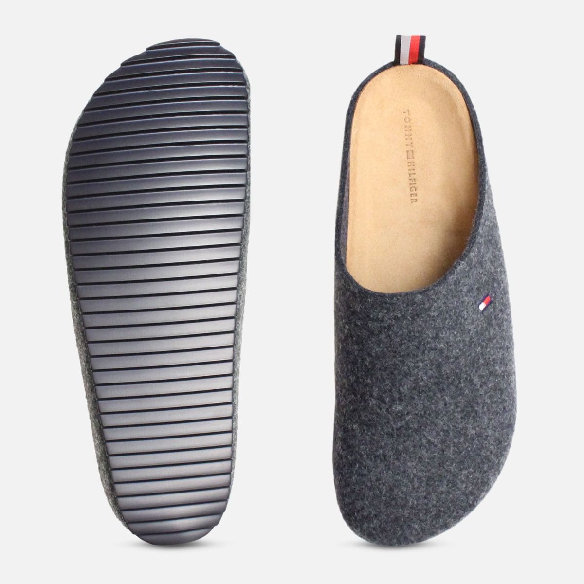 Tommy Hilfiger Donny Dark Grey Mens Slippers