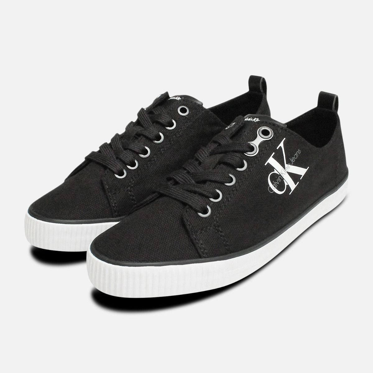 Black Dora Canvas Sneakers by Calvin Klein Jeans