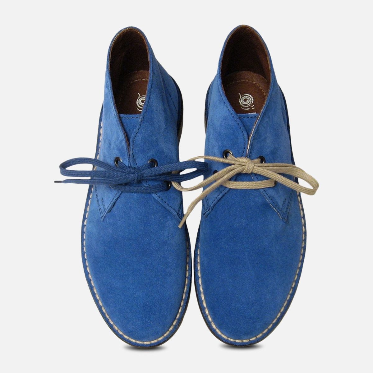 Ladies Blue Suede Italian Arthur Knight Desert Boots
