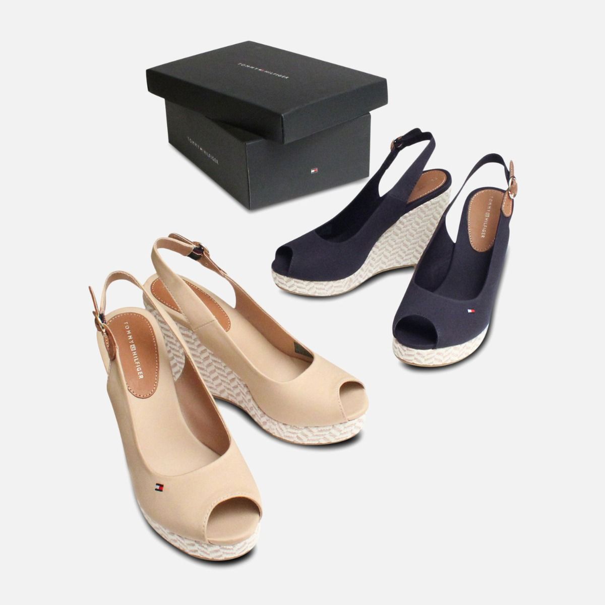 Navy Blue Tommy Hilfiger Elena Platform Sandals