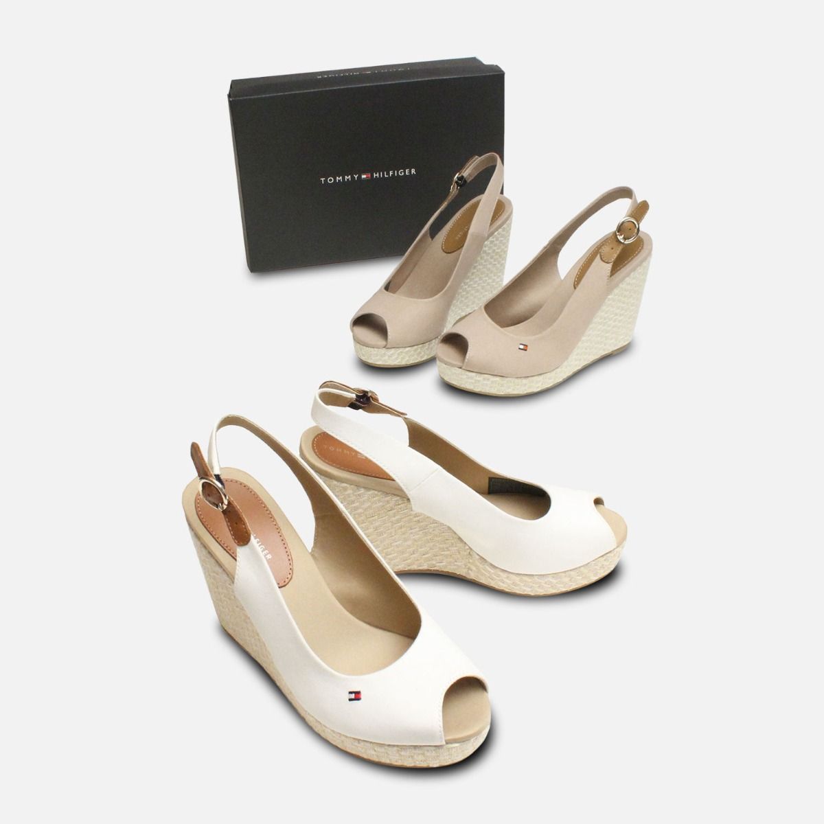 Tommy Hilfiger Elena Platform Sandals in Whisper White