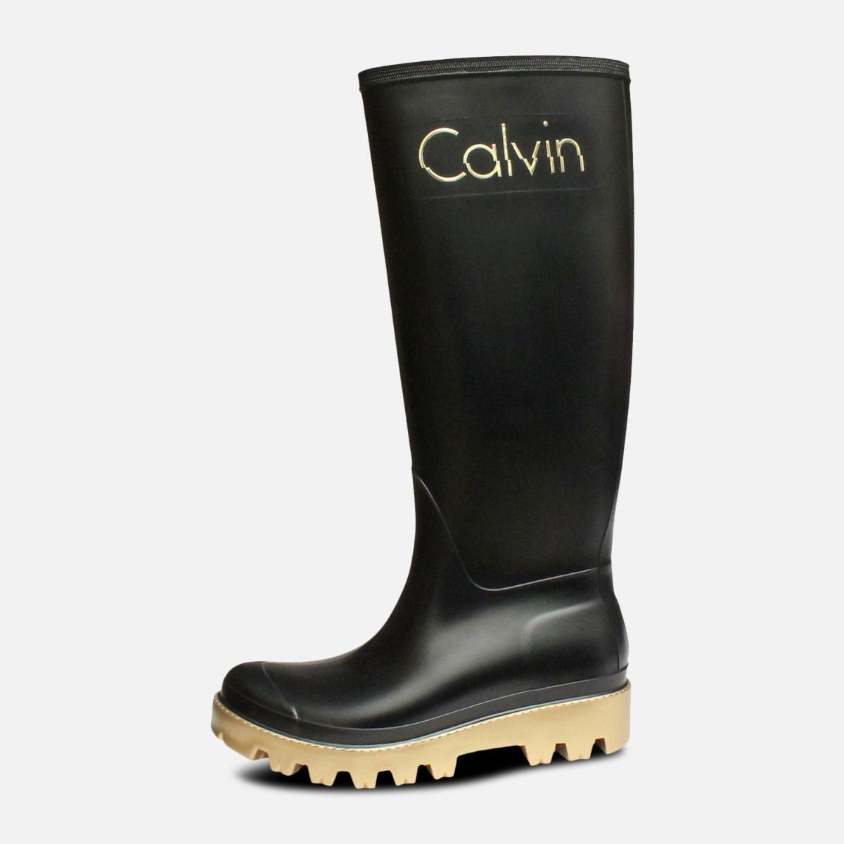 Black & Gold Calvin Klein Eliza Ladies Wellies