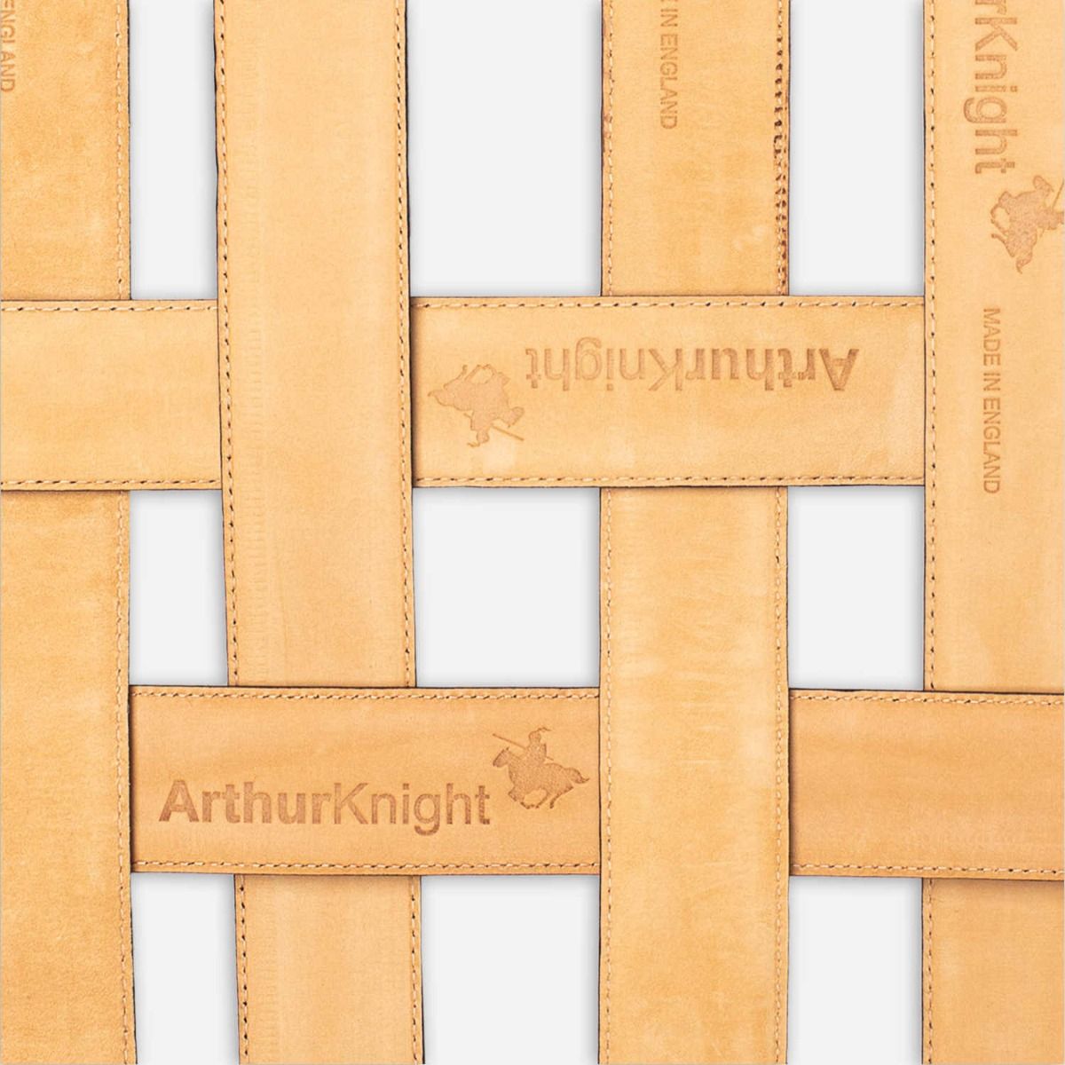 Matt Blue Leather English Belt with Silver Buckle