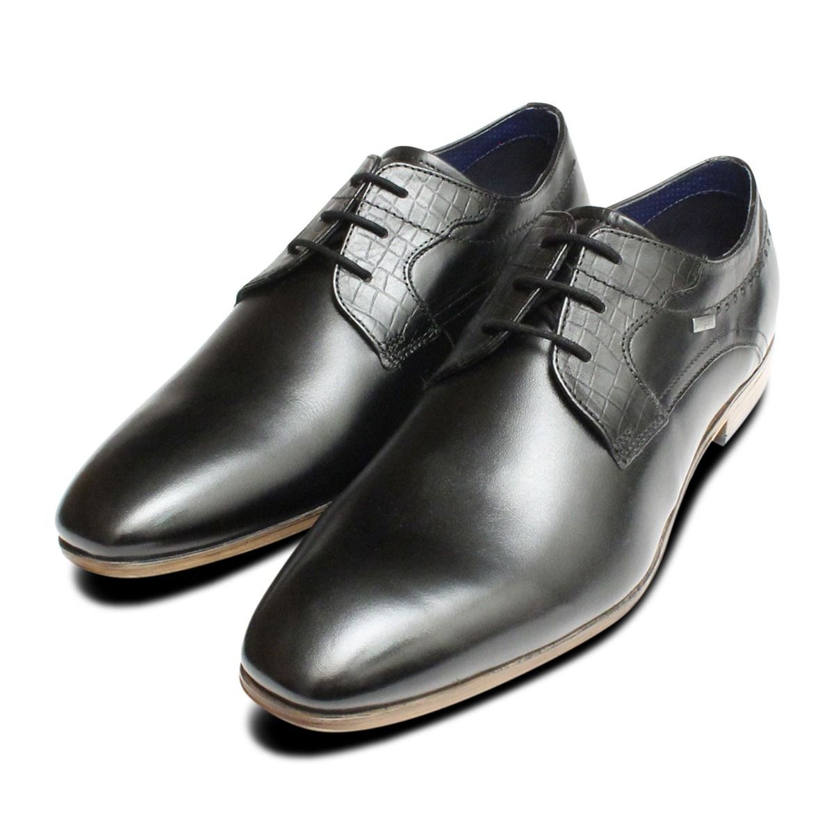Bugatti Leather Oxford Shoes Lace Up Black Sz 42 bugatti Business Lace-up Shoes Black | Elegance Meets  main image 3