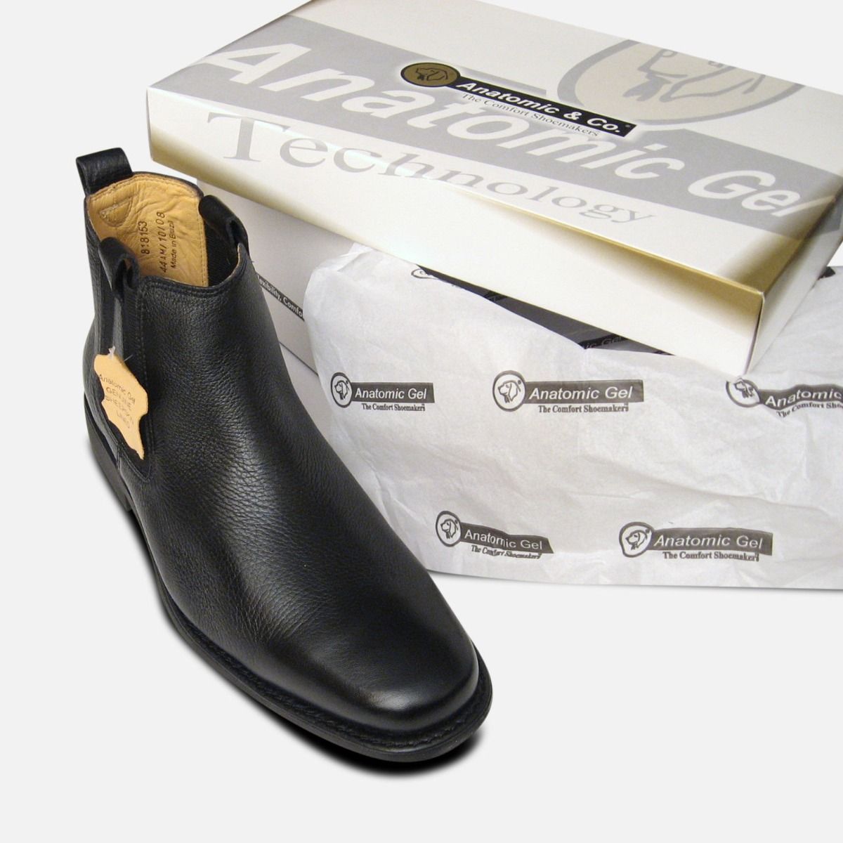 Formal Black Mens Chelsea Boots Anatomic & Co