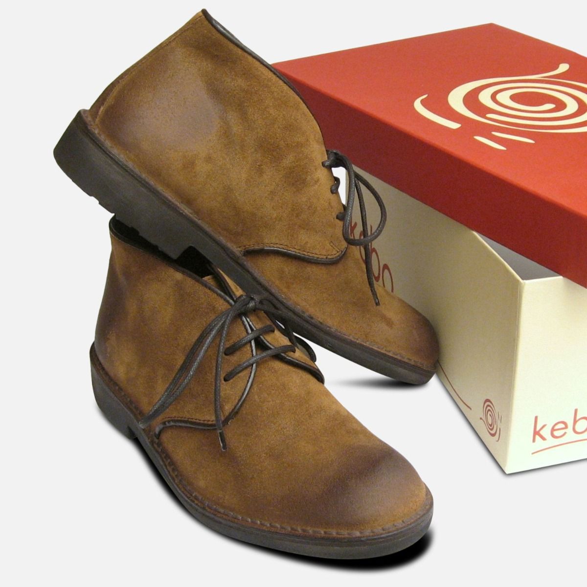 Waxy Tobacco Italian Mens Designer Boots