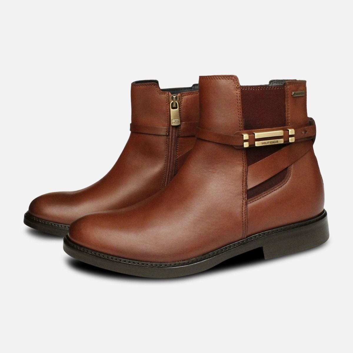 Waterproof Tommy Hilfiger Brown Holly Chelsea Boots