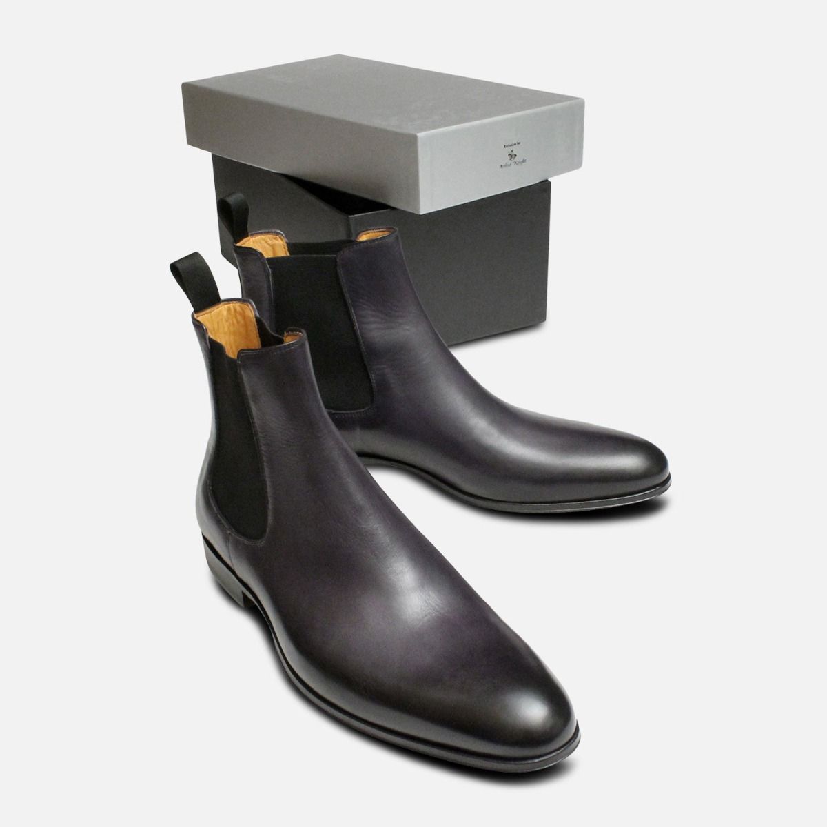 Dark Grey Anthracite Mens Chelsea Boots