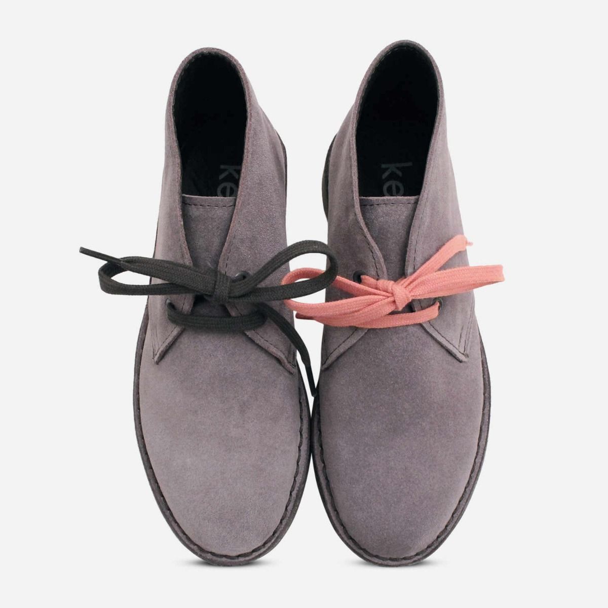 Grey Suede Womens Designer Italian Desert Boots