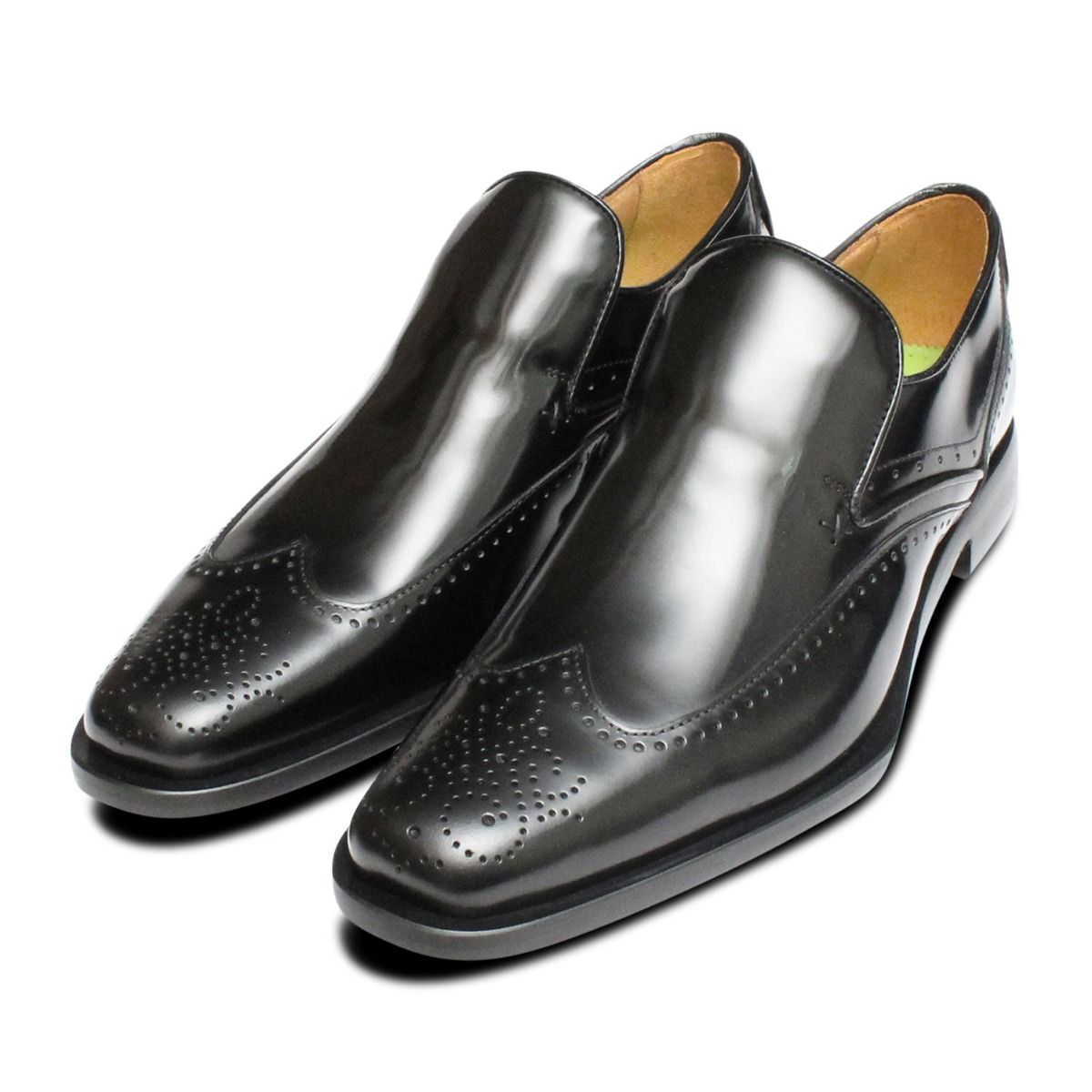 Oliver Sweeney Shoes Black Polished Brogue Loafers display picture 2