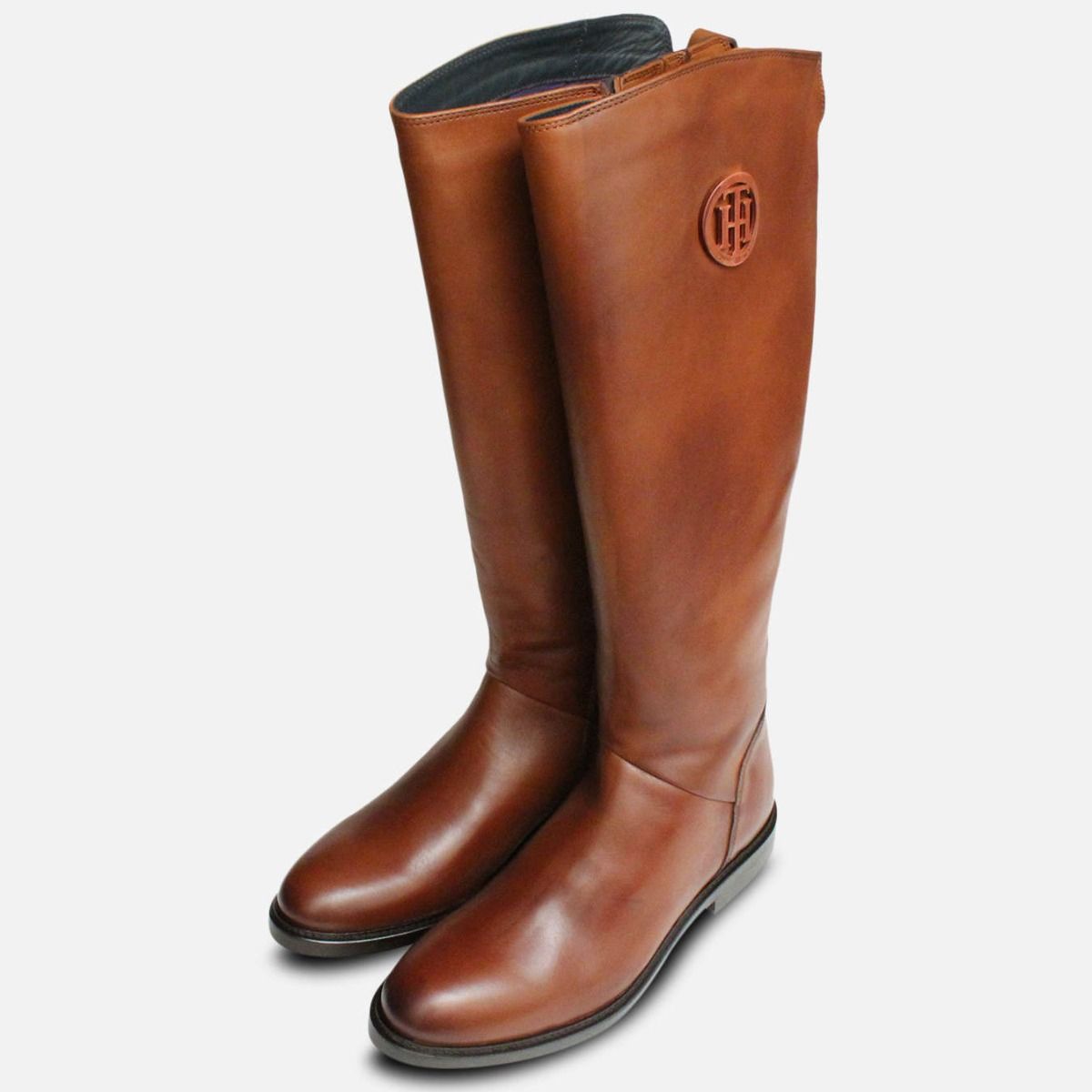 Holly by Tommy Hilfiger Tall Ladies Cognac Boots display picture 1
