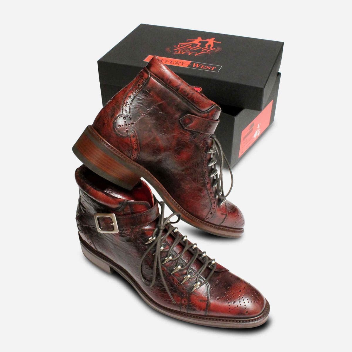 Jeffery West Mens Urban Trekker Dark Brown Boots