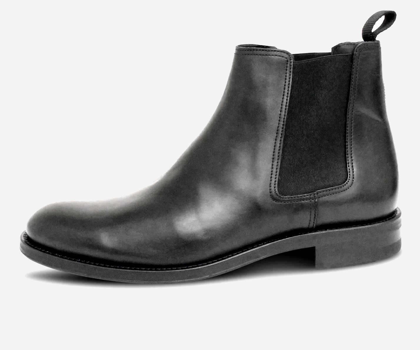 Johnny big Black Leather Men\'s Chelsea Boots Lonny Men main image 2