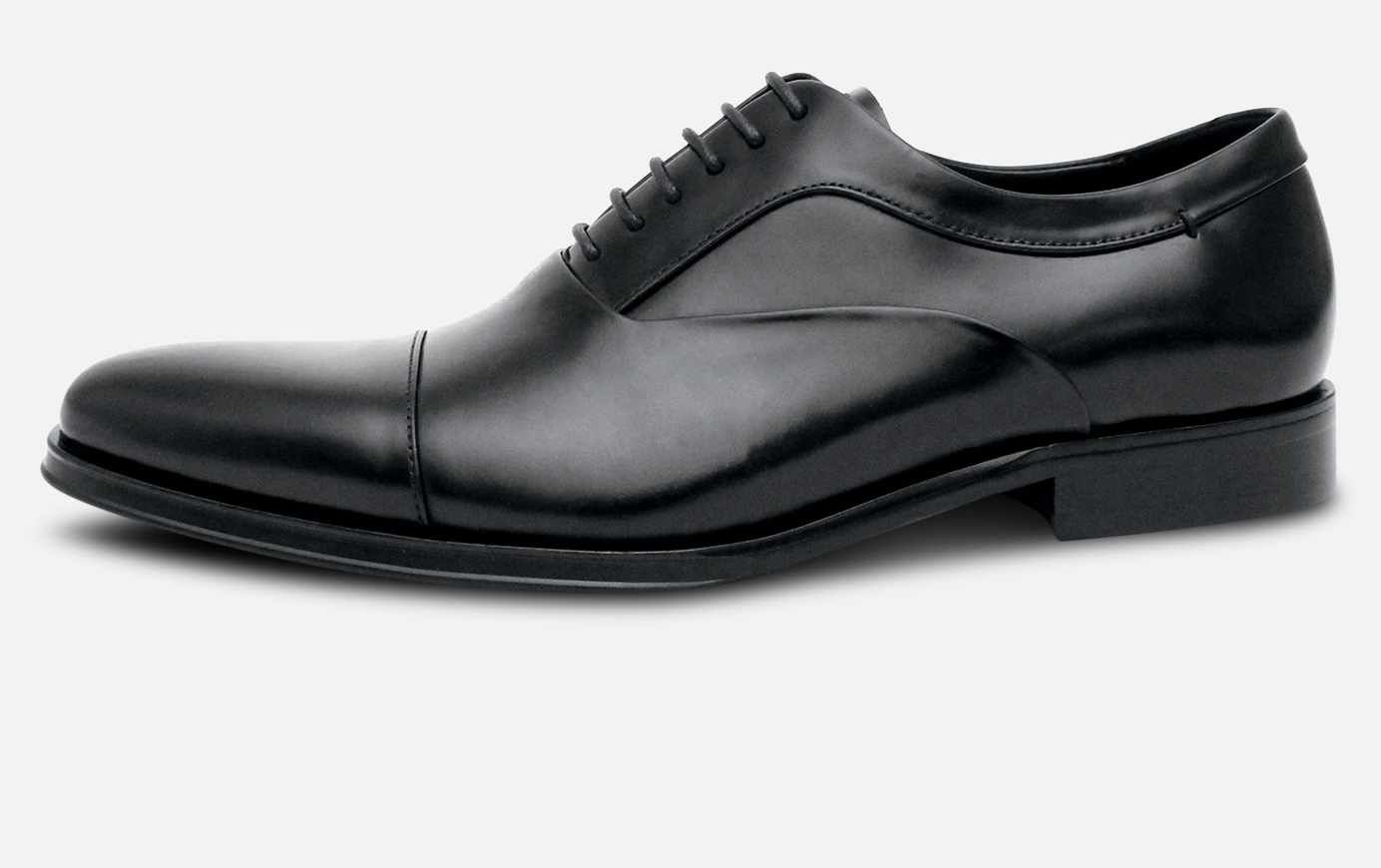 John White Compton Shoes British Derby Textured Sheen 43 EU/ 10 US Black Great Black Oxford Formal Lace Up Shoes by John White main image 4