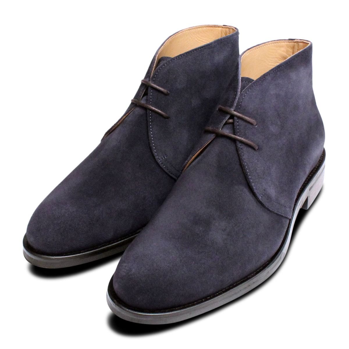 Navy Blue Suede Westbury 5 Mens Ankle Boots display picture 3