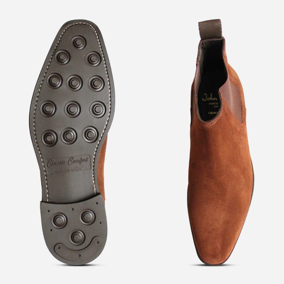 John White Premium Snuff Suede Mens Chelsea Boots