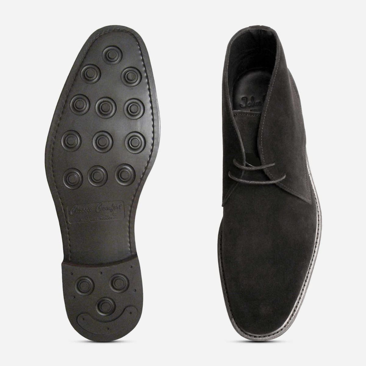 John White All Black Suede Westbury 3 Chukka Boots