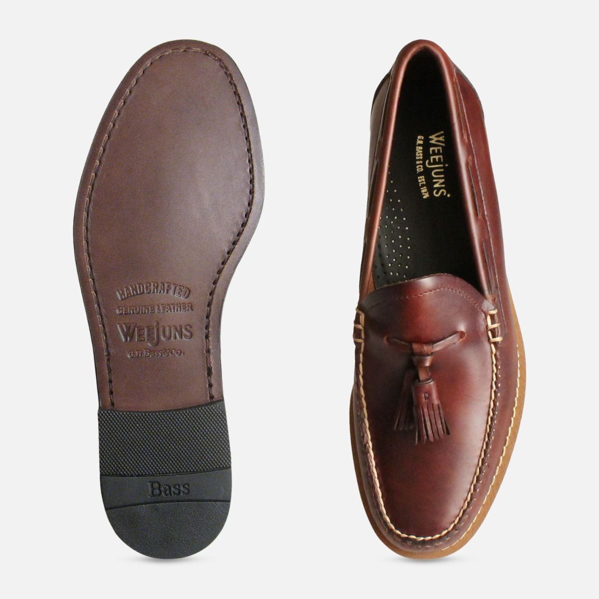 Waxy Brown Tassel Loafers by Bass Weejuns