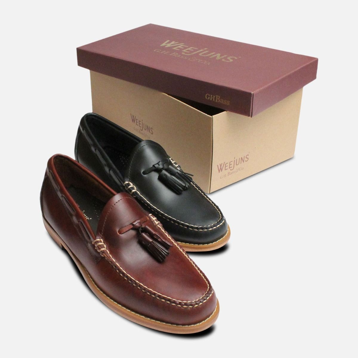 Waxy Brown Tassel Loafers by Bass Weejuns